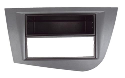 Facade autoradio Seat Facade autoradio FA188 compatible avec Seat Leon 05-12 avec vide poche Argent Fonce