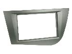 Facade autoradio Seat Facade autoradio FA188C compatible avec Seat Leon 05-09 - Argent Fonce