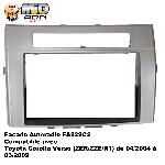 Facade autoradio Toyota Facade Autoradio FA229C2 2Din compatible avec Toyota Corolla verso 04-09 - Argent