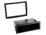Facade autoradio Renault Facade Autoradio FA235C2 1DIN compatible avec Megane 2 02-10 - Noir Avec vide-poche