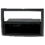 Facade Autoradio FA235C2 1DIN compatible avec Megane 2 02-10 - Noir Avec vide-poche
