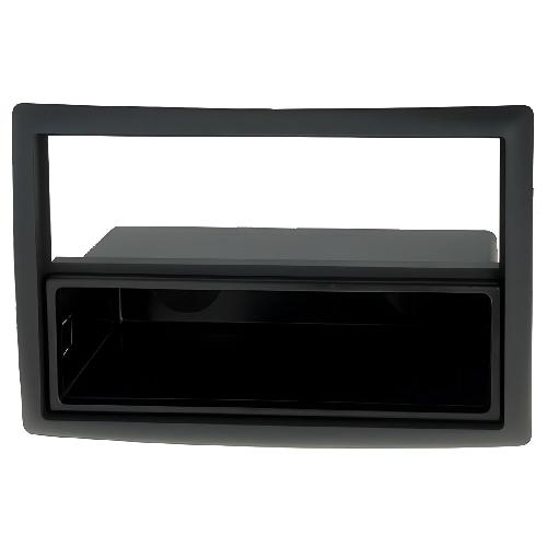 Facade autoradio Renault Facade Autoradio FA235C2 1DIN compatible avec Megane 2 02-10 - Noir Avec vide-poche