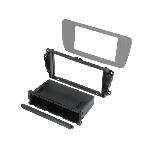 Facade autoradio FA255C compatible avec Seat Ibiza 08-15 - gris conamera AS2 2Din avec Vide-poche
