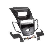 Facade Autoradio Facade autoradio 2DIN compatible avec Ford Fiesta 08-13 Avec ecran Vide poche Induction Qi Noir