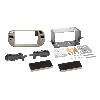 Facade autoradio Fiat Support Autoradio 2Din pour Fiat 500 10 2007-07 2015 gris perle