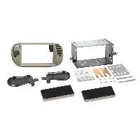 Facade autoradio Fiat Support Autoradio 2Din pour Fiat 500 10 2007-07 2015 gris perle