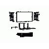 Facade autoradio Honda Plaque de support autoradio 2Din avec compartiment pour Acura Honda Isuzu noir