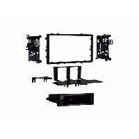 Facade autoradio Honda Plaque de support autoradio 2Din avec compartiment pour Acura Honda Isuzu noir