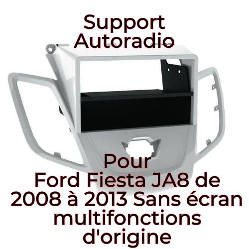Facade autoradio Ford Facade autoradio KA277W compatible avec Ford Fiesta 08-13 - Sans Ecran - Argent - avec vide poche