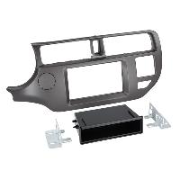 Facade autoradio Kia Kit Facade autoradio 2DIN compatible avec Kia Rio 11-15 Avec vide poche Anthracite