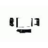 Facade autoradio Nissan Support autoradio double DIN avec compartiment pour Nissan Micra Note Versa noir