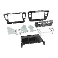 Facade autoradio Skoda Kit integration compatible avec Seat Mii Skoda Citigo VW Up ap11 avec Clim manuelle - Noir Brillant