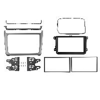 Facade autoradio VW Support Autoradio 2Din VW Polo 04 2014-07 2017 argente