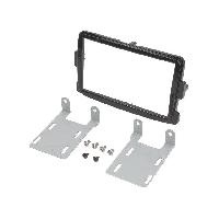 Facades Autoradios Facade autoradio 2DIN compatible avec Dacia Logan Duster Opel Vivaro Renault Trafic - Noir brillant