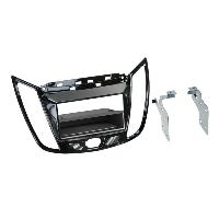 Facades Autoradios Facade autoradio 2DIN compatible avec Ford C-Max ap10 Avec vide poche Induction Qi Noir brillant