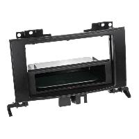 Facades Autoradios Facade autoradio 2DIN compatible avec Mercedes Sprinter VW Crafter ap06 Avec vide poche Induction Qi Noir Rubber touch