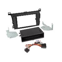 Facades Autoradios Facade autoradio 2DIN compatible avec Toyota RAV 4 ap13 Avec vide poche Induction Qi Noir