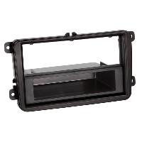 Facades Autoradios Facade autoradio FA261A compatible avec Skoda VW Seat Avec vide poche - 1Din VP Noir