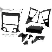 Facades Autoradios Kit 1Din ou 2Din compatible avec Hyundai Sonata 11-13 - clim manu - noir et argent -