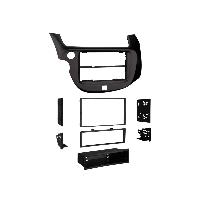Facades Autoradios KIT 2 DIN compatible avec HONDA JAZZ 08-15 noir