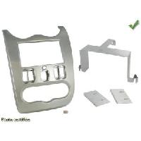 Facades Autoradios Kit 2Din compatible avec Dacia Duster Sandero 08-13 - Gris clair