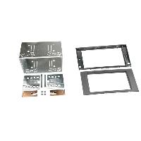 Facades Autoradios Kit 2Din compatible avec Ford Fiesta Focus C-Max S-Max Kuga Mondeo Galaxy 04-10 - Anthracite - DD