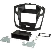 Facades Autoradios Kit 2DIN compatible avec Ford Focus 2011 avec vide-poche - Noir