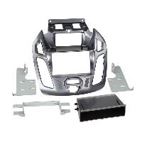 Facades Autoradios Kit 2Din compatible avec Ford Tourneo Transit Connect ap13 Avec ecran - vide poche - Gris Nebula