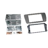 Facades Autoradios Kit 2DIN compatible avec Seat Ibiza 08-15 - Gris Conemara