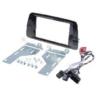 Facades Autoradios Kit 2Din compatible avec Seat Ibiza ap14 - Noir Brillant