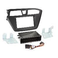 Facades Autoradios Kit Facade 2DIN compatible avec Hyundai i20 ap14 Avec vide poche Induction Qi Noir