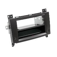 Facades Autoradios Kit Facade autoradio 2DIN compatible avec Mercedes Viano Vito ap06 Avec vide poche Induction Qi Noir