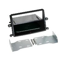 Facades Autoradios Kit Facade autoradio 2DIN compatible avec Mitsubishi L200 ap06 Avec vide poche Induction Qi Noir