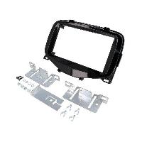 Facades Autoradios Kit Facade autoradio KF336B compatible avec Citroen C1 Peugeot 108 Toyota Aygo - Noir brillant 2Din