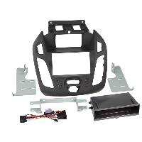 Facades Autoradios Kit Support autoradio compatible avec Ford Transit Connect ap13 Avec afficheur - Vide poche Induction Qi Noir