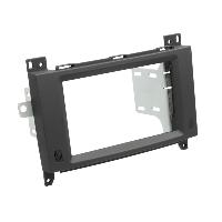 Facades Autoradios Kit Support Autoradio compatible avec Mercedes Viano Vito - Noir Rubber touch