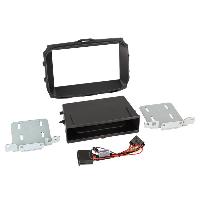 Facades Autoradios Kit support avec vide poche Induction Qi compatible avec Alfa Romeo Giulietta - Noir