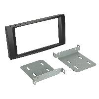 Facades Autoradios Plaque de support autoradio 2Din noire pour VW T5 2003-2015 Touareg 2003-2010