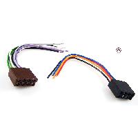 Faisceau autoradio ISO Male - Fils nus 4HP et alim en 2 prises