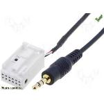 Faisceau entree AUX Jack 3.5 Autoradio compatible avec Citroen Peugeot RD4 Fakra entree AUX1