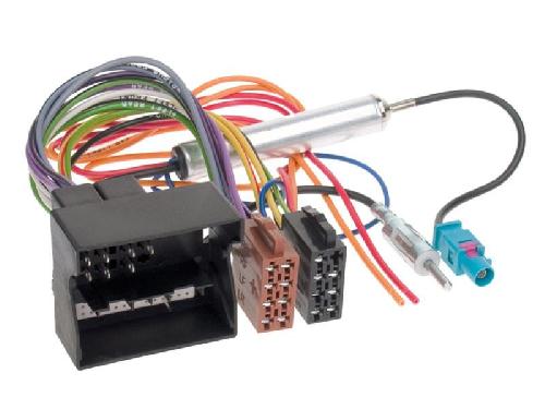 Faisceaux ISO de Roger Faisceau ISO autoradio compatible avec Opel 04-14 Quadlock Alimentation fantome DIN
