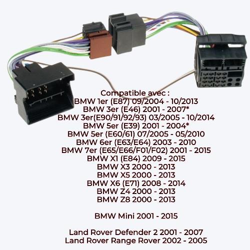 Faisceau Mute BMW Faisceau Mute ISO MUBM01 fakra compatible avec BMW 00-13 et Mini - Cable