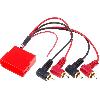 Faisceaux ISO de Roger Fiches Iso Autoradio compatible avec AUDI 98-05 AMPLI ORIGINE MINI ISO+2x2 RCA
