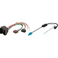Faisceaux ISO de Roger Kit cables compatible avec autoradio et antenne compatible avec Opel Seat Skoda VW