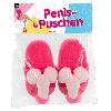 Fantaisie et Humour Pantoufles penis en peluche rose