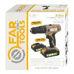 Perceuse FARTOOLS Perceuse visseuse / a percussion sans fil avec batterie 18 V 1.3Ah Li-ion LI180P