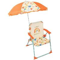 Fauteuil - Chaise Longue - Matelas Gonflable Piscine FUN HOUSE Fruity's Chaise pliante camping avec parasol - H.38.5 xl.38.5 x P.37.5 cm + parasol ø 65 cm - Pour enfant
