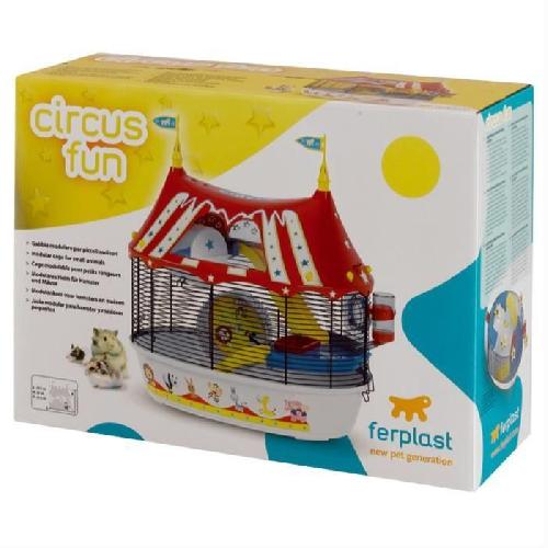 Cage FERPLAST Cage Pour hamster Circus Fun 49.5x34x42.5 cm - Rouge -