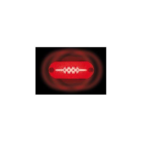 Phares - Feux - Repetiteur Lateral - Clignotants - Centrale Clignotante -  Bloc Feu Arriere - Optique De Phare - Eclairage De Pl Feu de cote avec reflecteur 5 leds rouge 24V PR-9