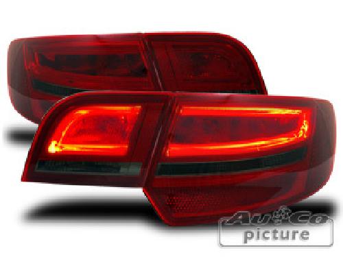 Phares - Feux - Repetiteur Lateral - Clignotants - Centrale Clignotante -  Bloc Feu Arriere - Optique De Phare - Eclairage De Pl Feux arriere LED Lighttube compatible avec Audi A3 Sportback -8PA- - Rouge